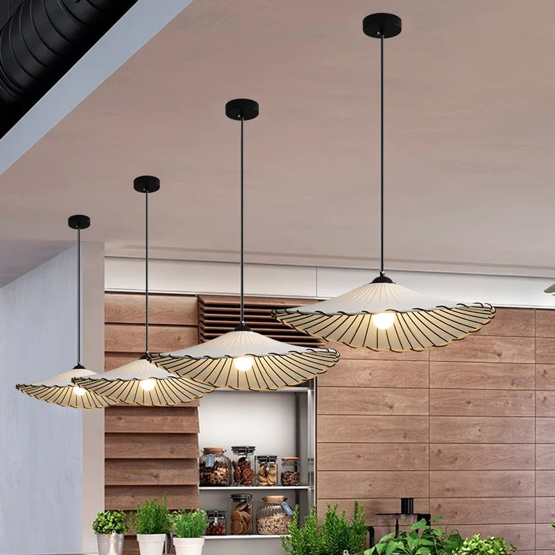 Japanese Creative Cotton Linen Fabric Pendant Lamp for Homestay Tea Room Study Clothing Store Bedroom Restaurant Decor Lighting