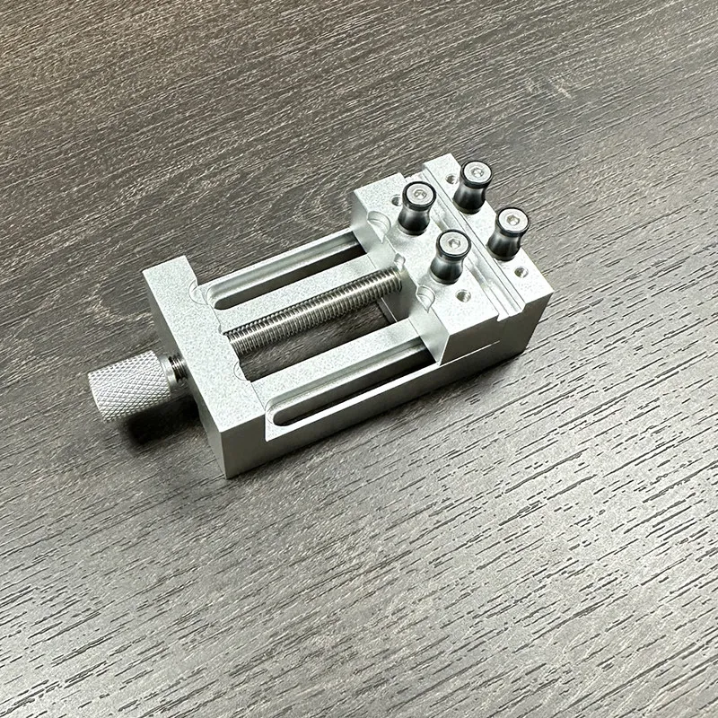 Miniature precision mini table vice, flat pliers clip olive walnut electric grinding fixture