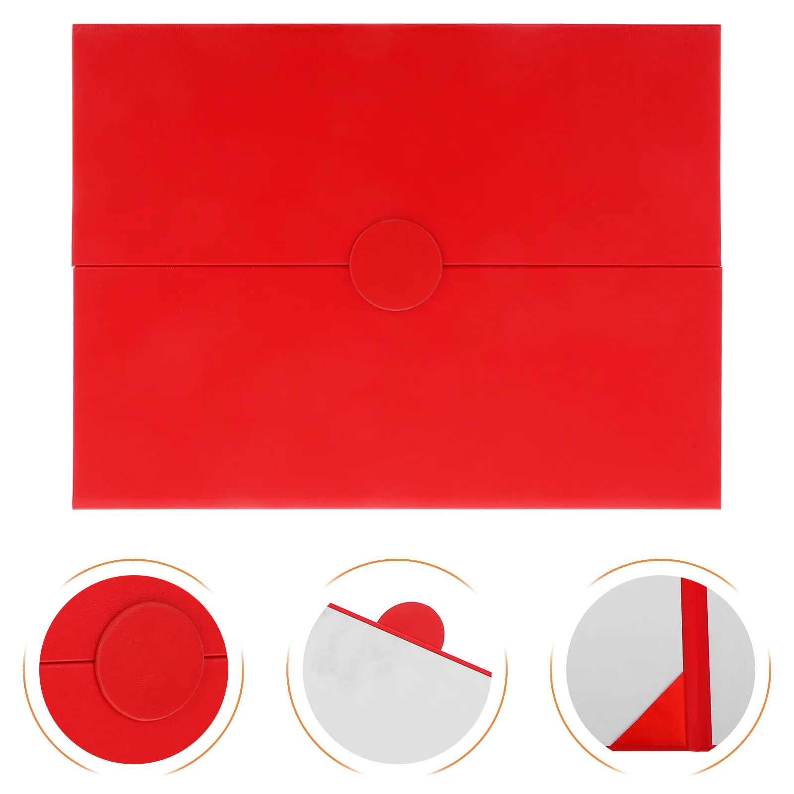 

Trifold Diploma Cover Graduation Certificate Holder Marriage Certificate Protector Award Document Holder DIY Blank PU Paper