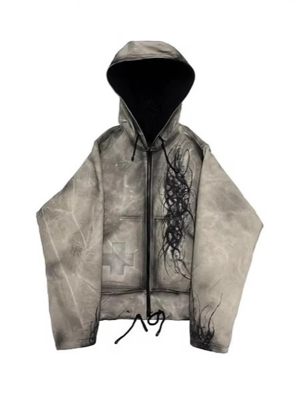 

Темный ретро-винтажный свитшот 2026 года в американском стиле, свободная толстовка унисекс с уникальным дизайном, в духе хип-хопа и панка, для уличной моды