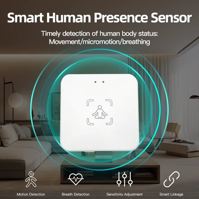 Imagem -02 - Mmwave-smart Sensor de Presença Humana Bluetooth Tuya Smart Life Detector de Distância Luminância Automática Doméstica Alexa Google