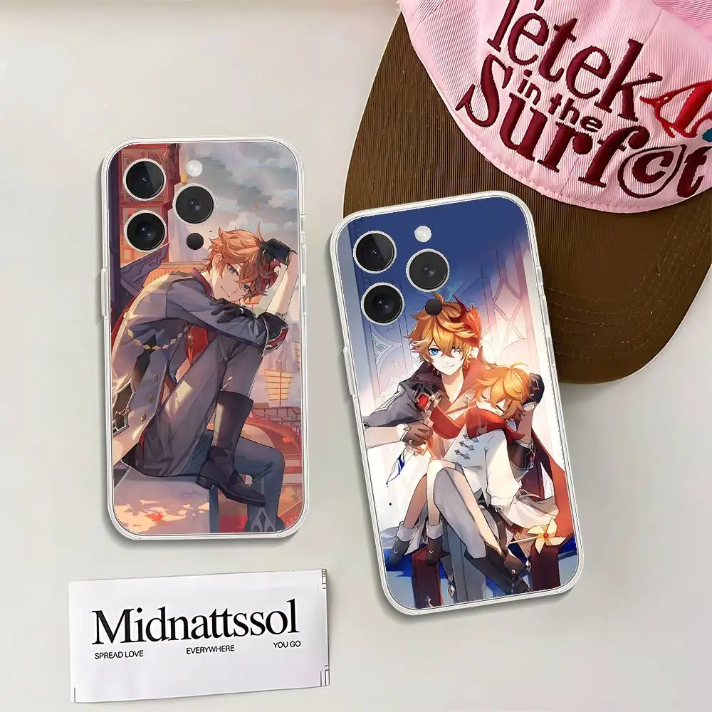 حافظة هاتف T-Tartaglias لهاتف آيفون 17 16 15 14 Plus 13 12 11 Pro Max غطاء خلفي شفاف #3