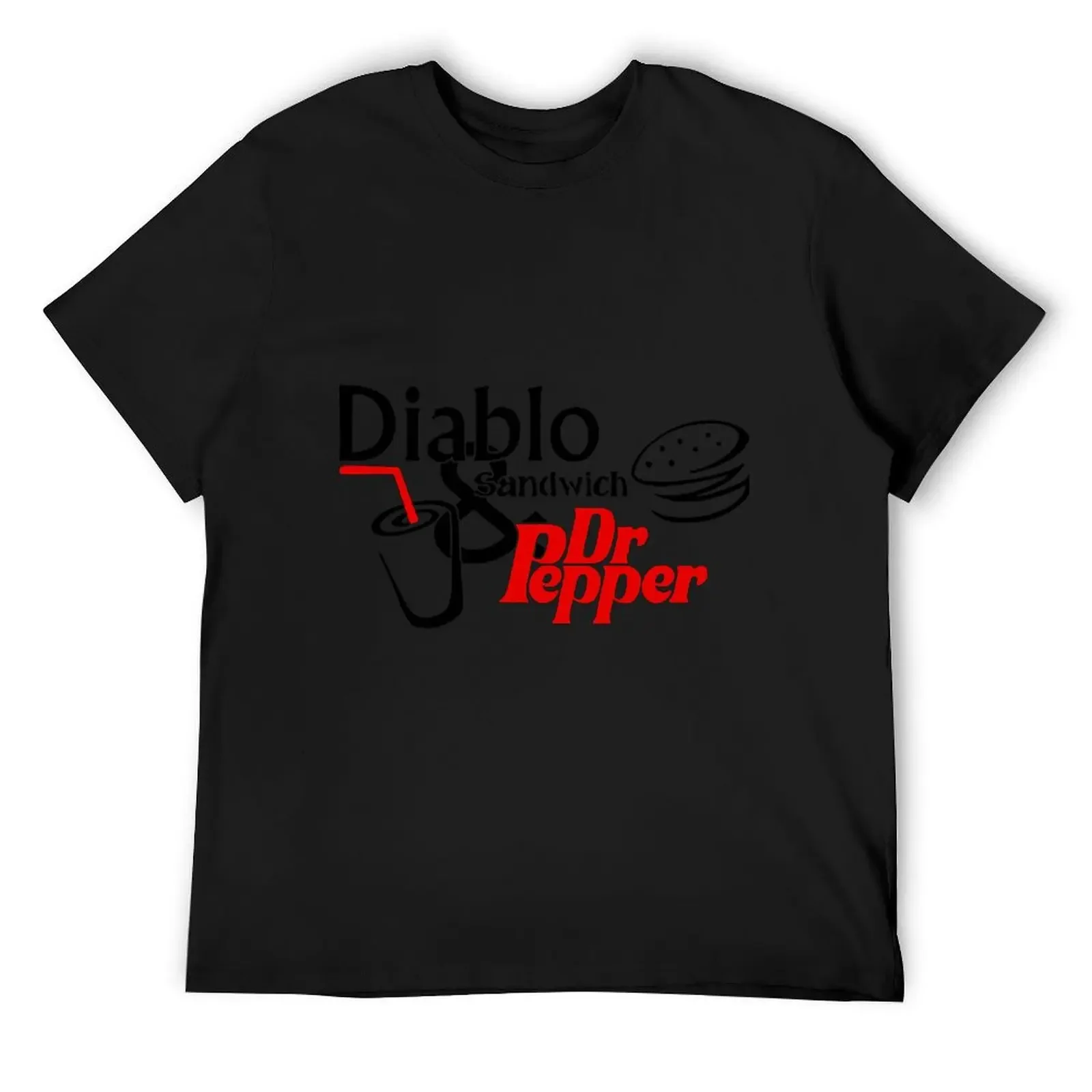 

Diablo Sandwich and a Dr. Pepper T-Shirt vintage graphic tee Anime t-shirt oversizeds T-shirts man oversized t shirts for men