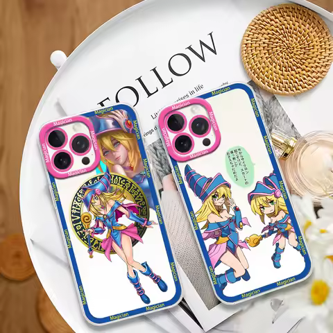 Cute D-Dark M-Magician G-Girl Phone Case for Samsung S24 S23 S22 S21 A55 A54 A35 FE PLUS ULTRA Transparent Bezel Shell