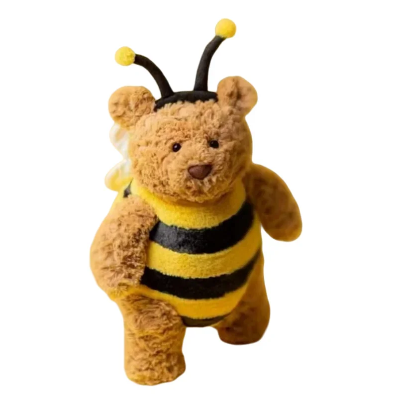 Squishy Teddy Bear Transform Into Bee Plush Doll Stuffed Toys For Children Huggable Sleep Pillow Lovely Christmas Birthday Gift