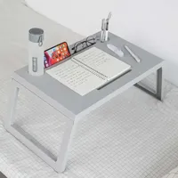 Portable Foldable Laptop Desk with Phone Stand Organizer Study Work Dining Multi Function Table for Bedroom Office Student