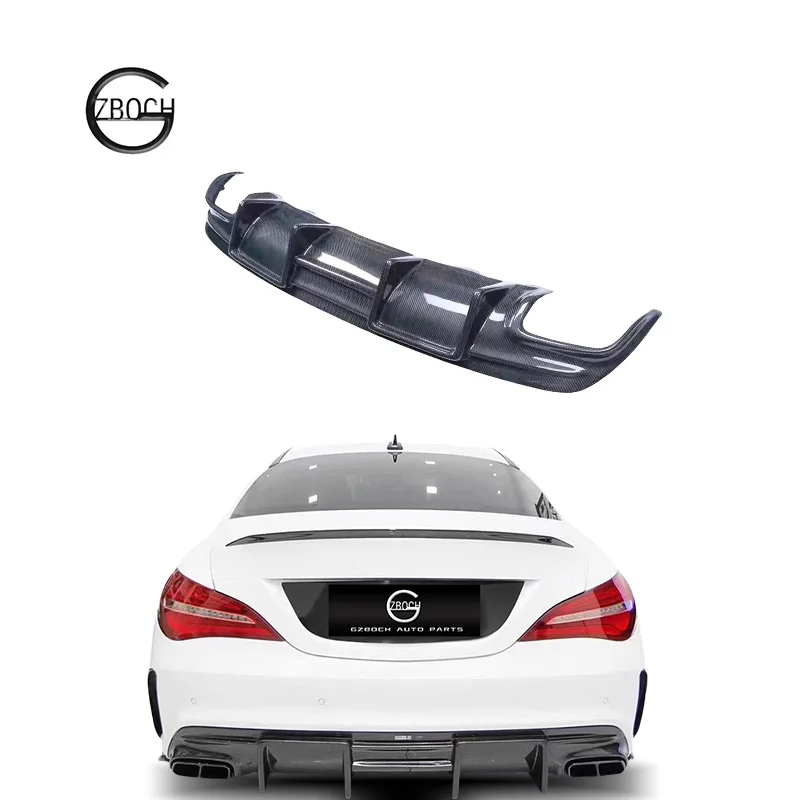 

CLA W117 C117 2013-2019 Carbon Fiber Diffuser for Mercedes-Benz FD Style Rear Car Bumper Lip Body Kits Rear Diffuser