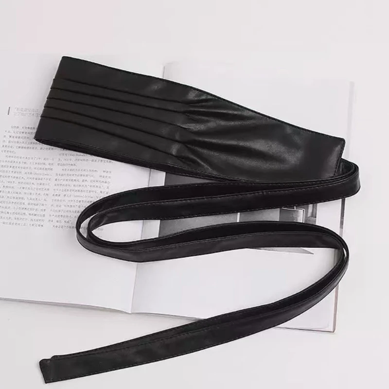 Stylish PU Leathers Wide Belt for Outfits Comfortable Fit Perfect Y166
