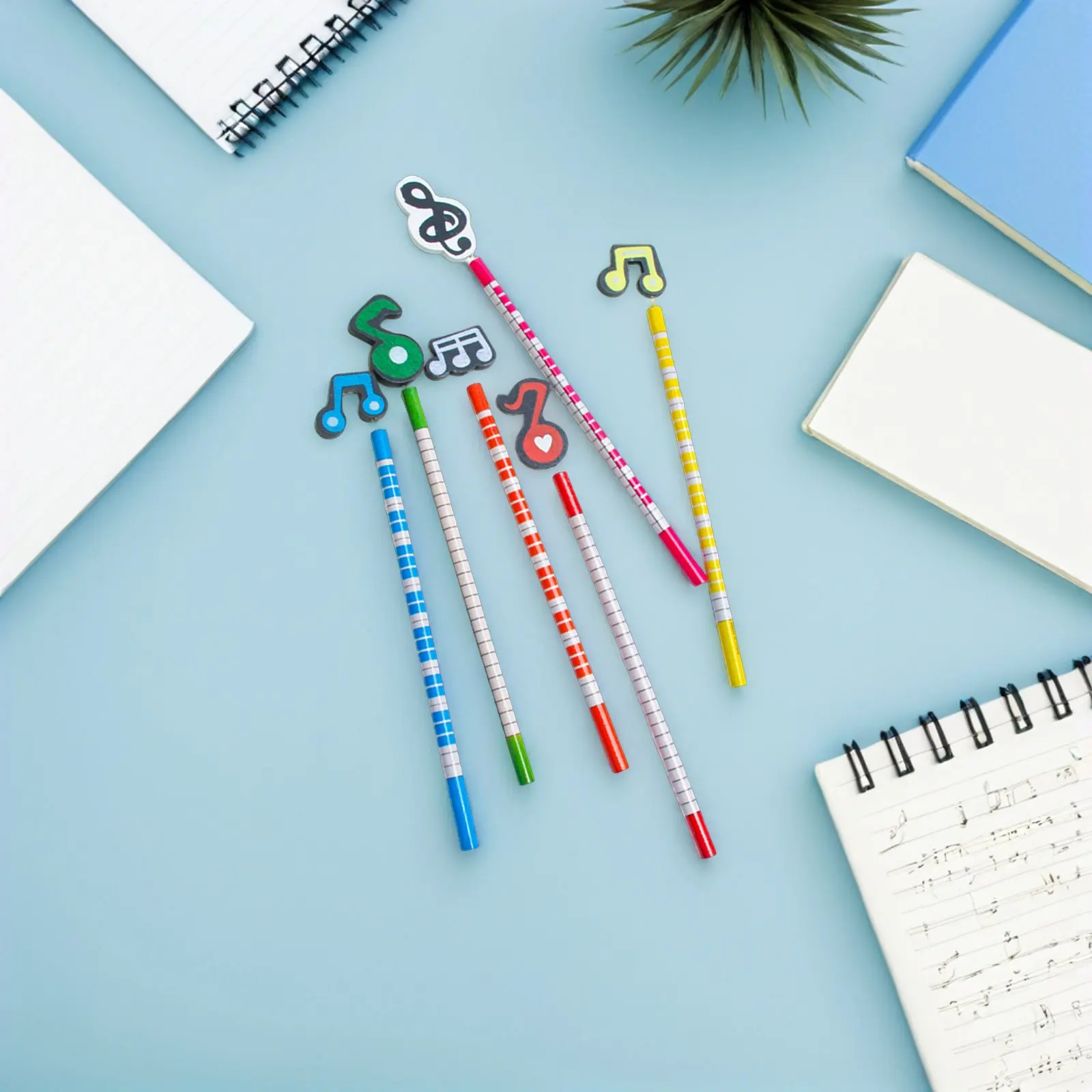 12Pcs Musical Notation Pencils Premium Wood Lightweight Exam Pencils for Students Writing Drawing Students Pencil