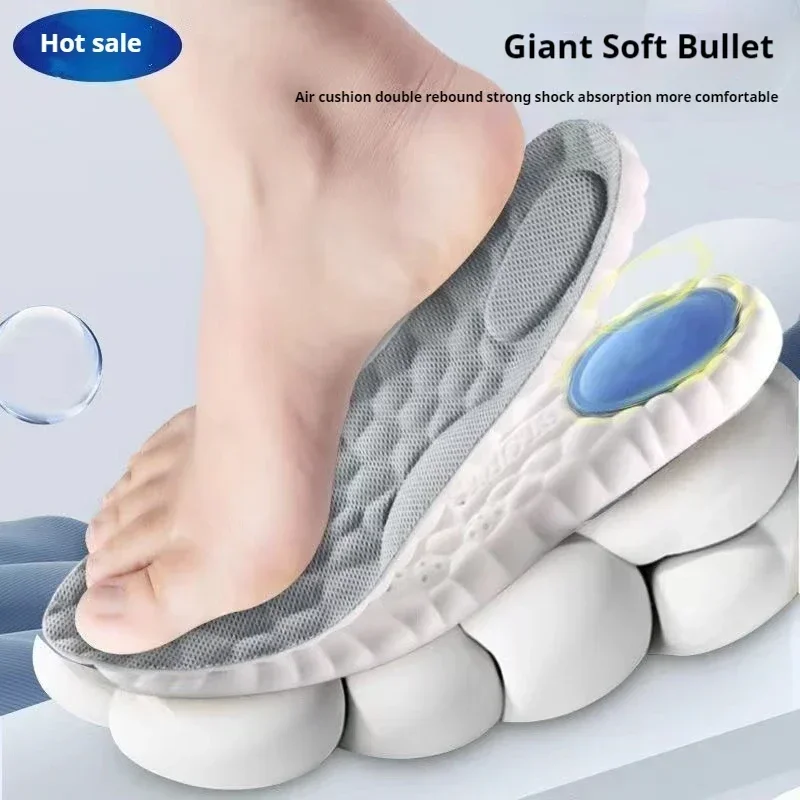 2/4PCS Feet Shock Absorption Shoe Sole Super Soft Insoles for Shoes Men Running Sports Insole Plantar Fasciitis Shoes Pads 1Pair