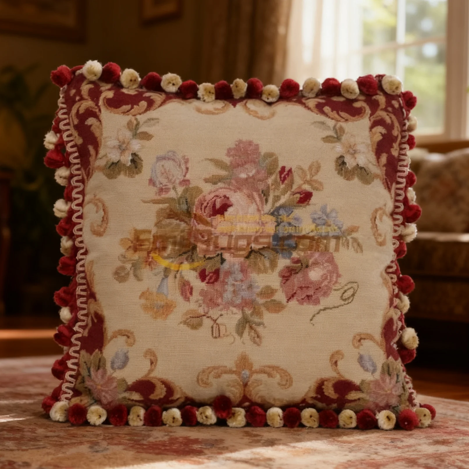 

Wool Tie-Dye Cushion Cover - Bohemian Style, Bedroom Use, Insert Not Included