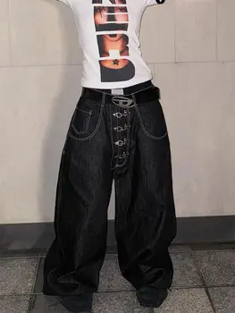 10 best sales Calça jeans com fivela falsa - №4