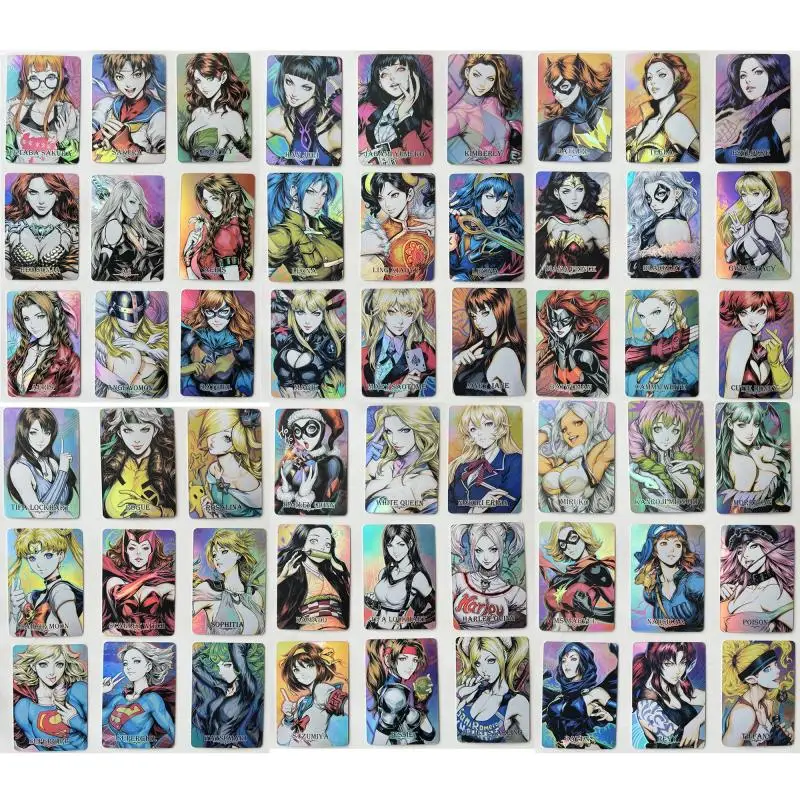 Diy Homemade 54Pcs/set Albedo Nami Hancock Anime Characters Goddess Card Rare Collection Flash Card Cartoon Toys Christmas Gift