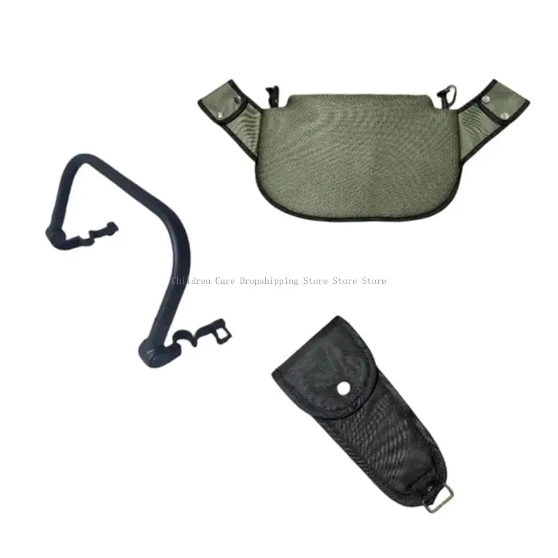 3 szt./zestaw Zestaw ochraniaczy krocza z podłokietnikiem i podnóżkiem Oddychający PU Łatwa instalacja dla bezpieczeństwa