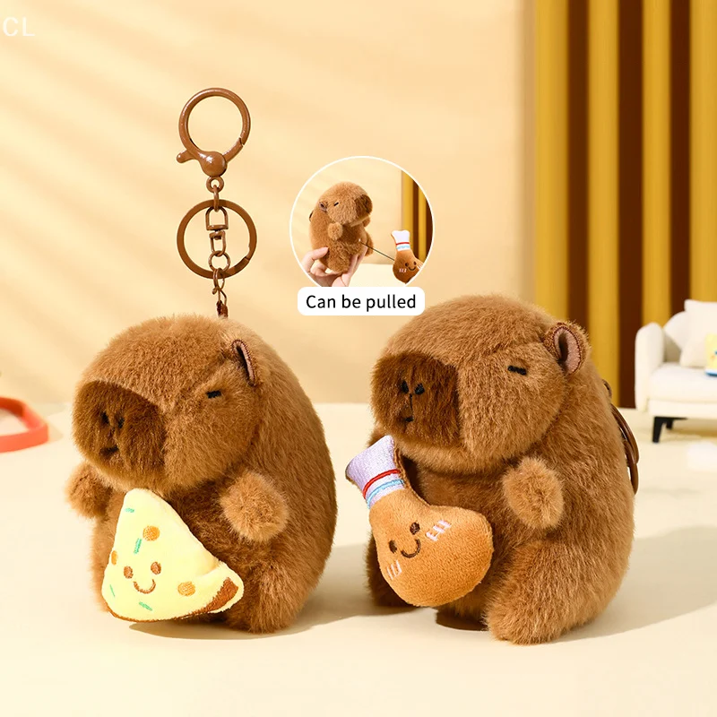 

Cute Cartoon Capybara Pendant Keychain Toy Doll Bag Hanging Ornaments Pendant Backpack Plush Doll Animal Keyring