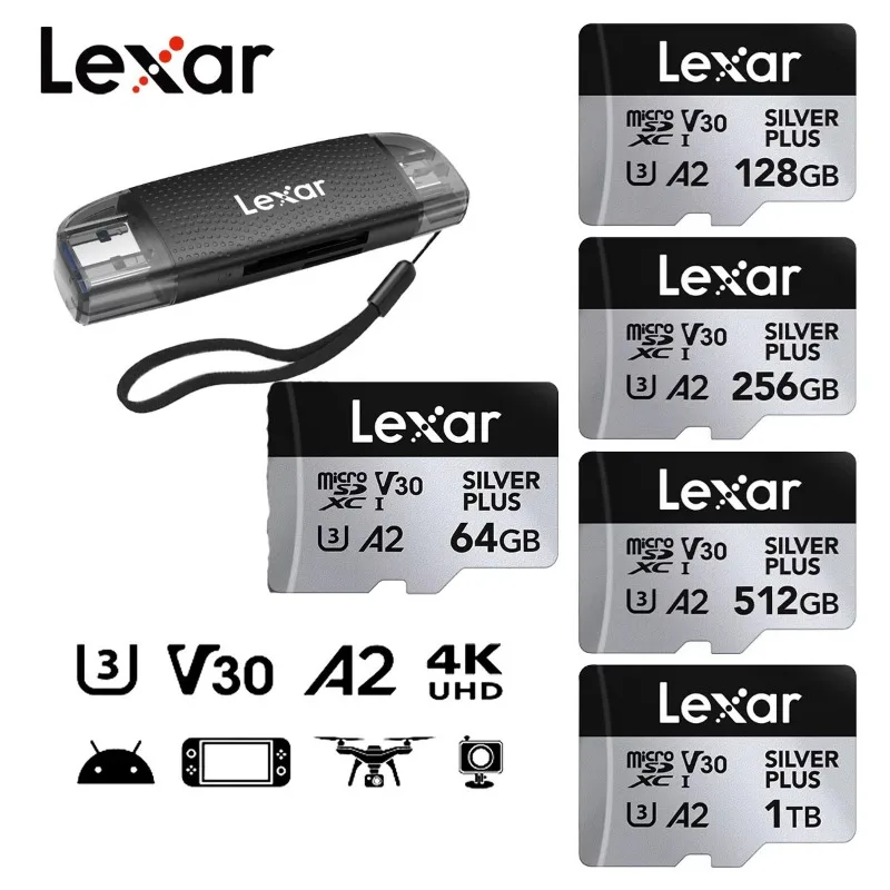 Lexar Gamer Memory Card 1TB 512GB 256GB 128GB V30 A2 Micro SD for Steam Deck Switch 2 Steam Deck Console