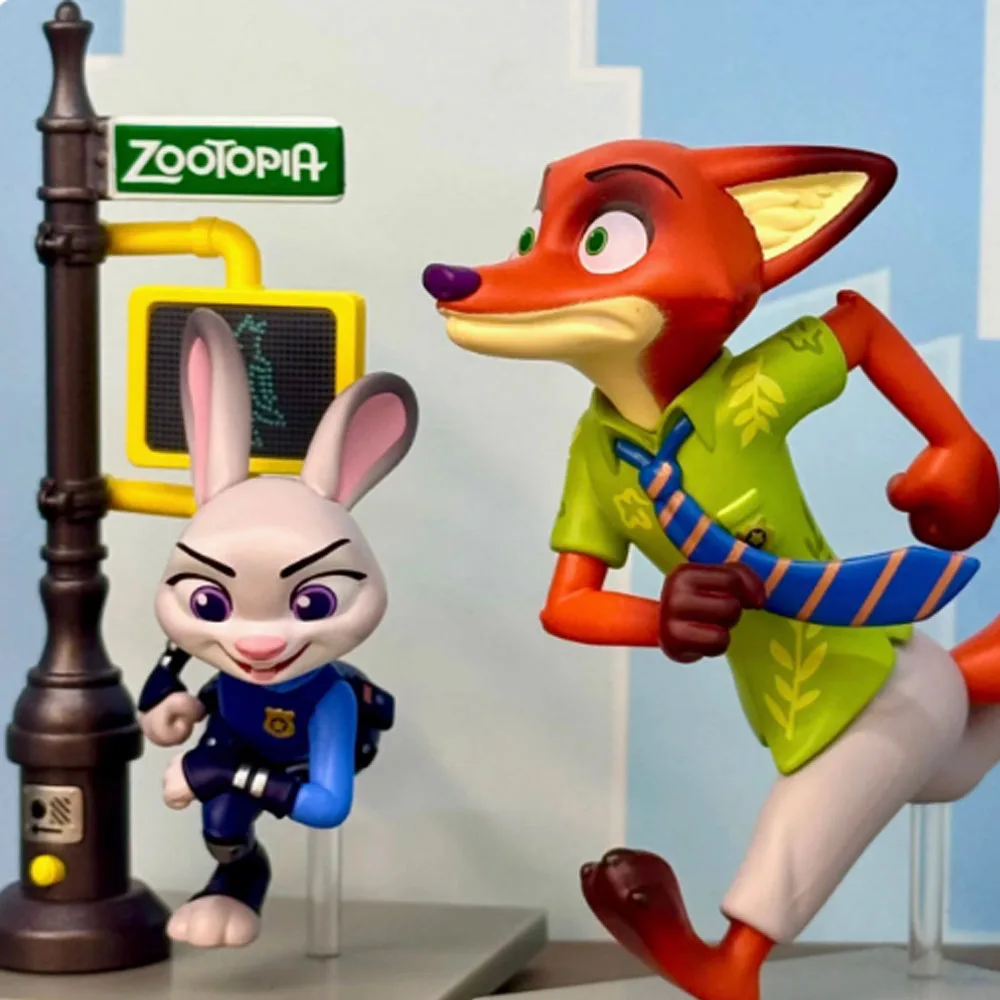 Disney Cartoon Zootopia Judy and Nick Story Series Action Figure Toys Judy Nick Anime Figures Dolls Toys Kids Gifts