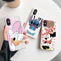 Phone Case for iPhone X XS Max 10 Cartoon Stitch Daisy Duck Mouse for iphonex XR Funda Back Cover Silicone TPU Printed Shell