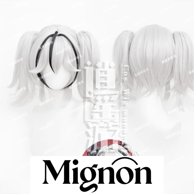 

Парик для косплея Wuthering Waves Aalto, зажим с изображением тигра и топ с имитацией кожи головы с сине-розовыми полосами, подарок на Хэллоуин