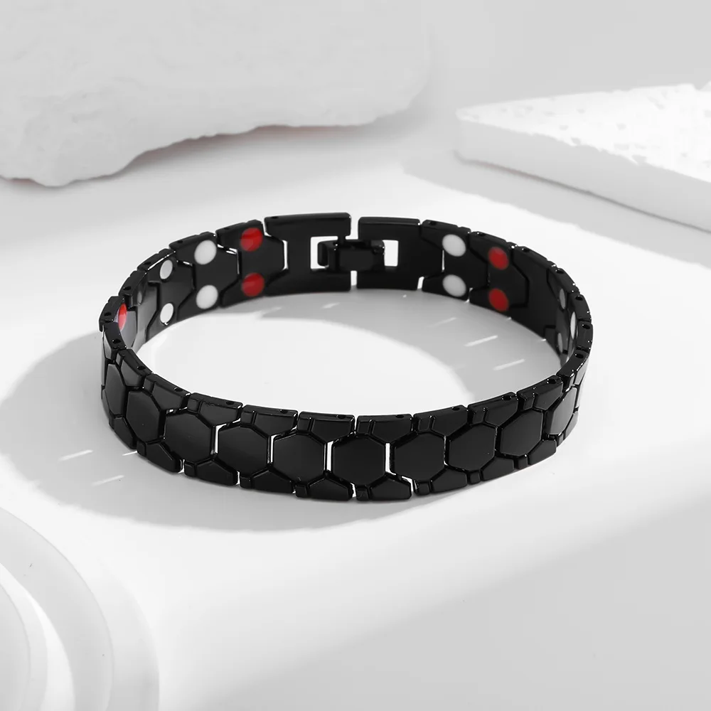 Charm Bracelet Health Energy Bangle Arthritis Twisted Magnetic Exquisite Bracelet Male Gift Power Therapy Magnets Men Bracelet image 5