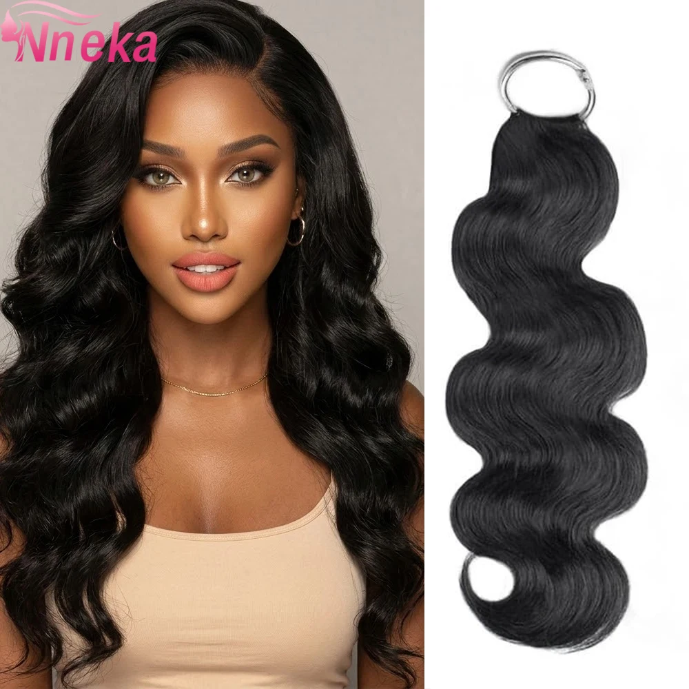 

Волнистые крючковые пряди из натуральных волос без узлов, предварительно разделенные, с петлями на нитях, многоразовые, для наращивания волос методом крючковой вязки