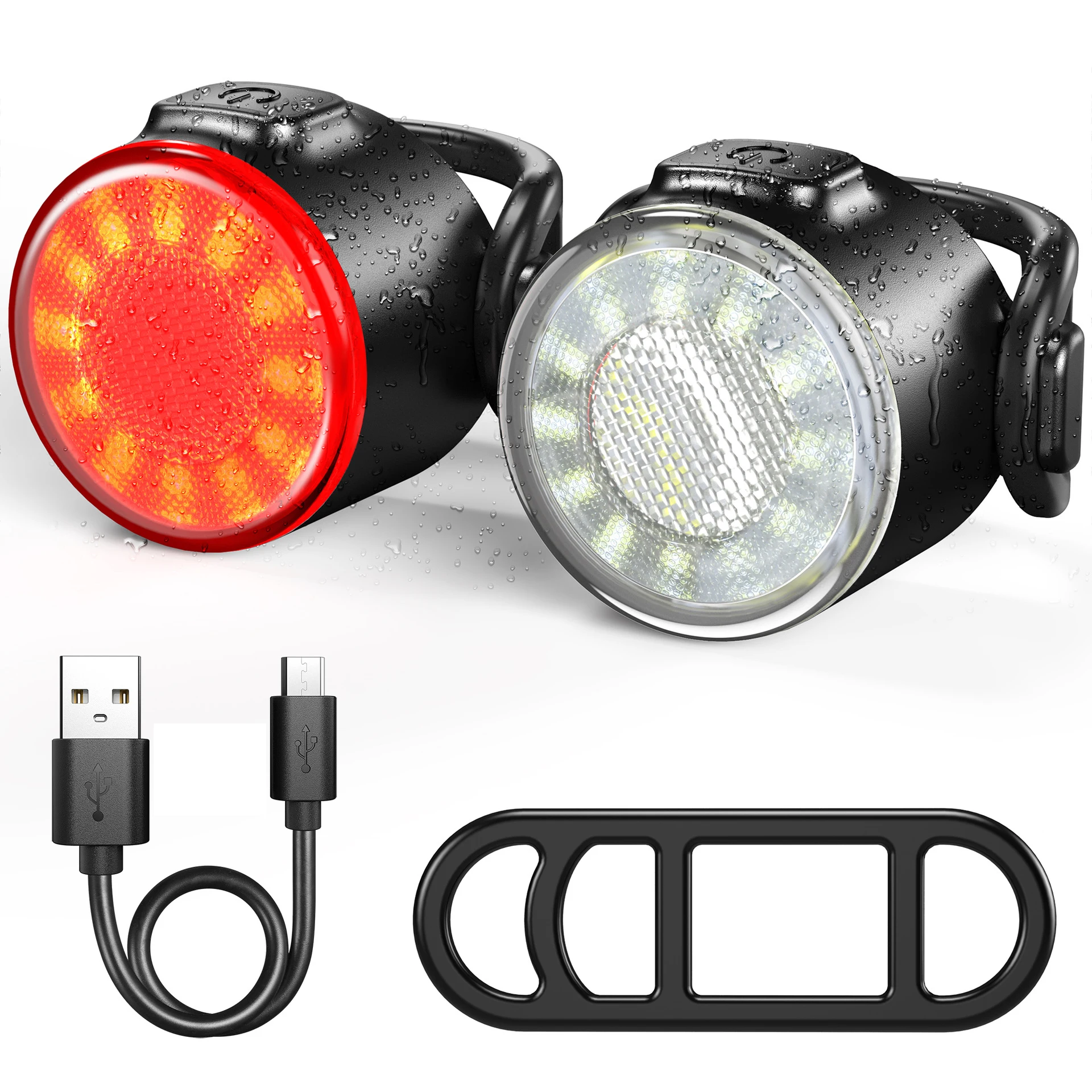 LED Bike Light Bicycle Lantern USB Charge Front And Rear Bike Light 220mah 6 Mode Options Cycling Lamps Bike Accessories