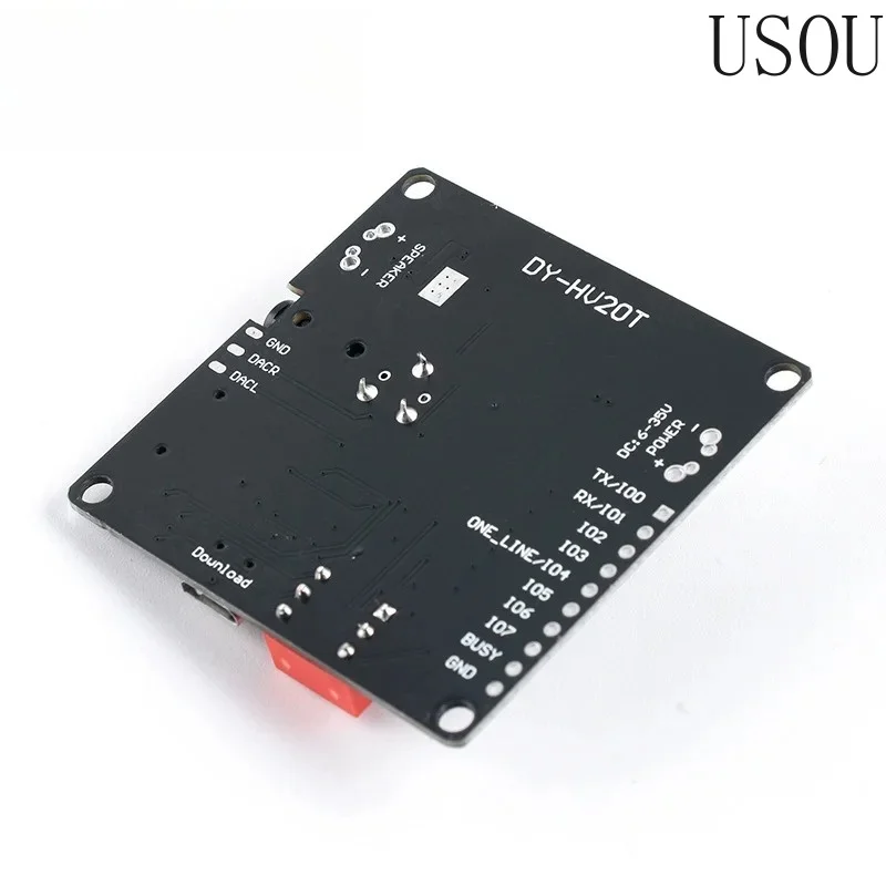 12/24V Voice Playback Module: One-to-One Trigger, Serial Port Control, TF Card Storage, 10/20W Output