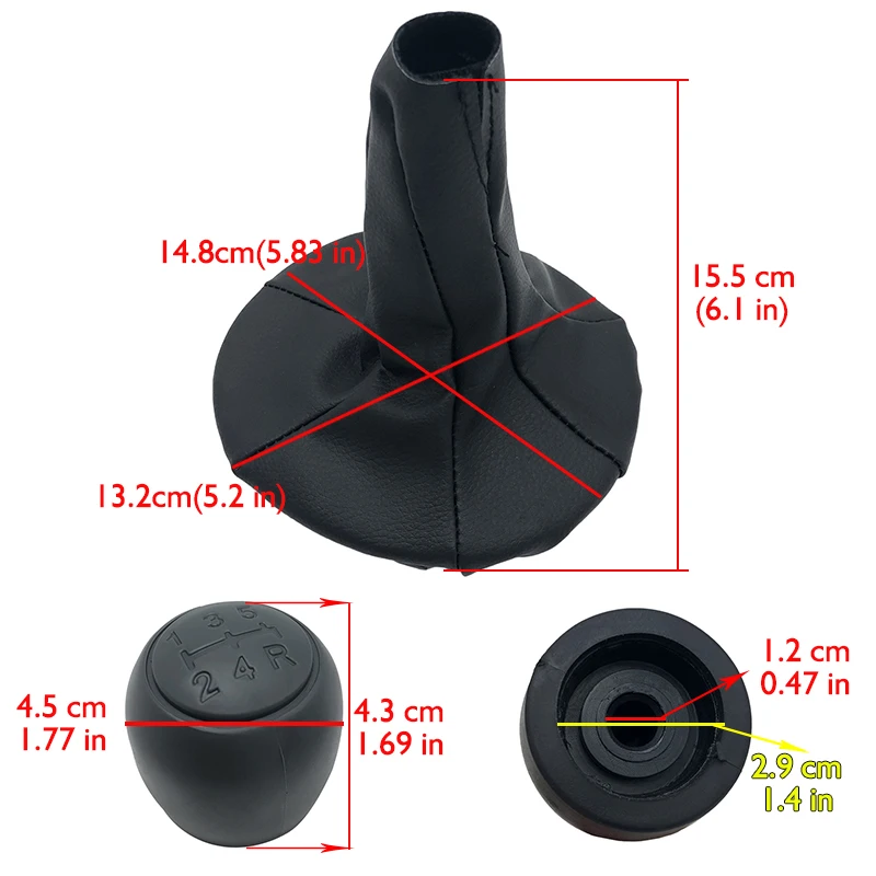 5 Speed For FIAT PANDA 2003-2012 / 500 500C 2007 2008 2009 2010 2011 2012 2013 Car Gear Shift Shifter Knob Head Stick Head Shift