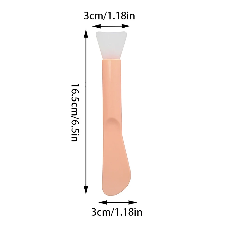 Double Head Silicone Facial Mask Brush Soft Head With Scraper Integrated Dual-Use Mud Film Stirring Stick DIY Film Beauty Tool