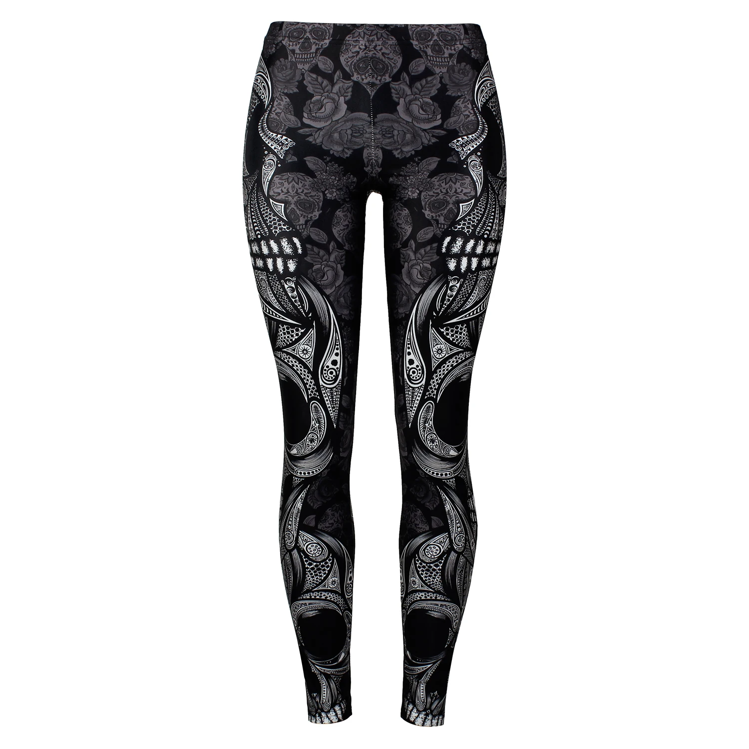 Zawaland Halloween Carnival 3D Printed Leggings Sexy Push Up Leggins Punk Steampunk Women Seam Fitness Running Pants