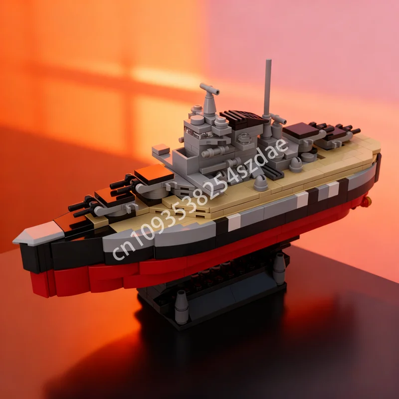 430 قطعة MOC سفينة حربية بسمارك سوبر مشوه نموذج اللبنات العمارة اللعب تجميع DIY بها بنفسك الإبداعية هدية الكريسماس فكرة #1