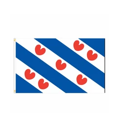 Bandiera della provincia dei patatine fritte dei Paesi Bassi, banner da appendere stampato con grafica, decorazione per feste, 90 x 150 cm, in poliestere