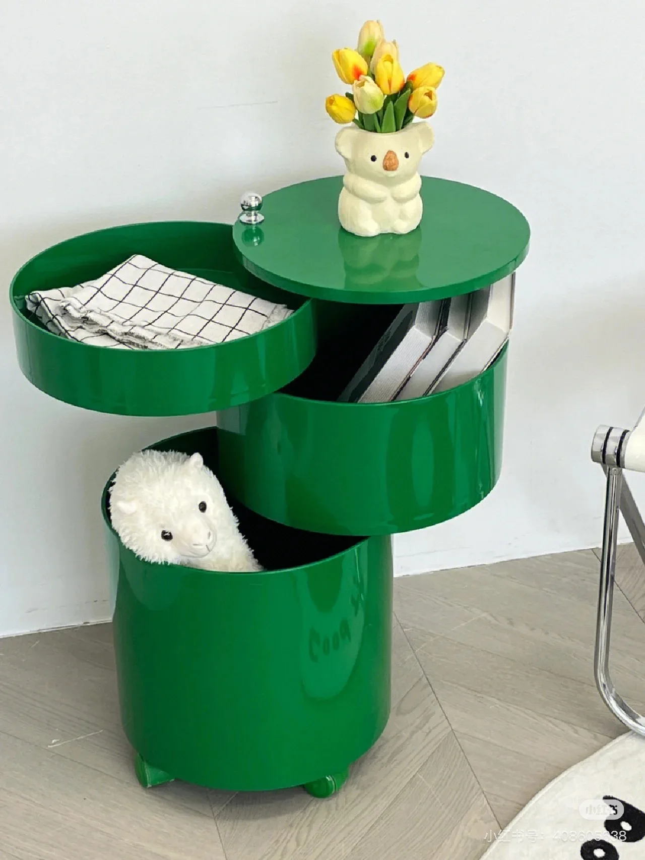 طاولة بجانب السرير للتخزين، طبلة قابلة للإزالة، خزانة جانبية لتناول الطعام، عربة الدوبامين، طاولة جانبية للأريكة #5