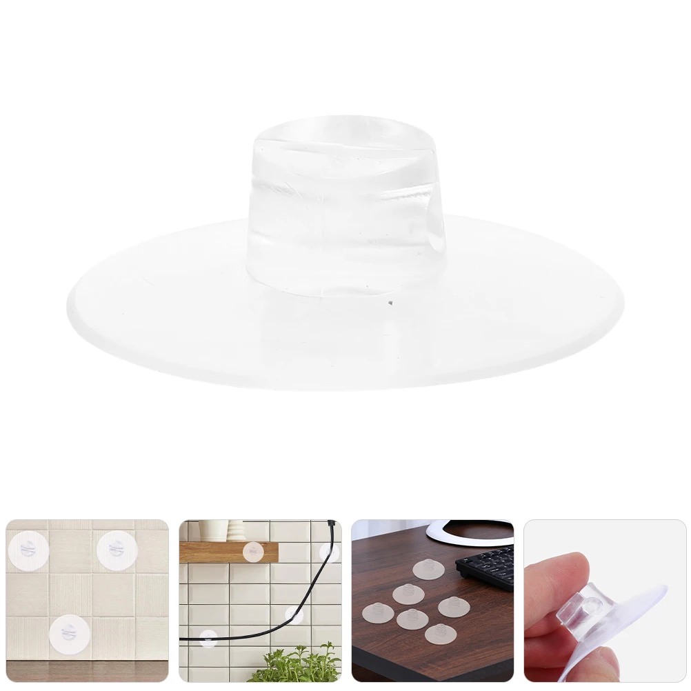 

20pcs Double Cup Cord Suction Cup For Electrical Cord ganizer Cable Holder Wire Management Clips Clear Suction Cups for Cords