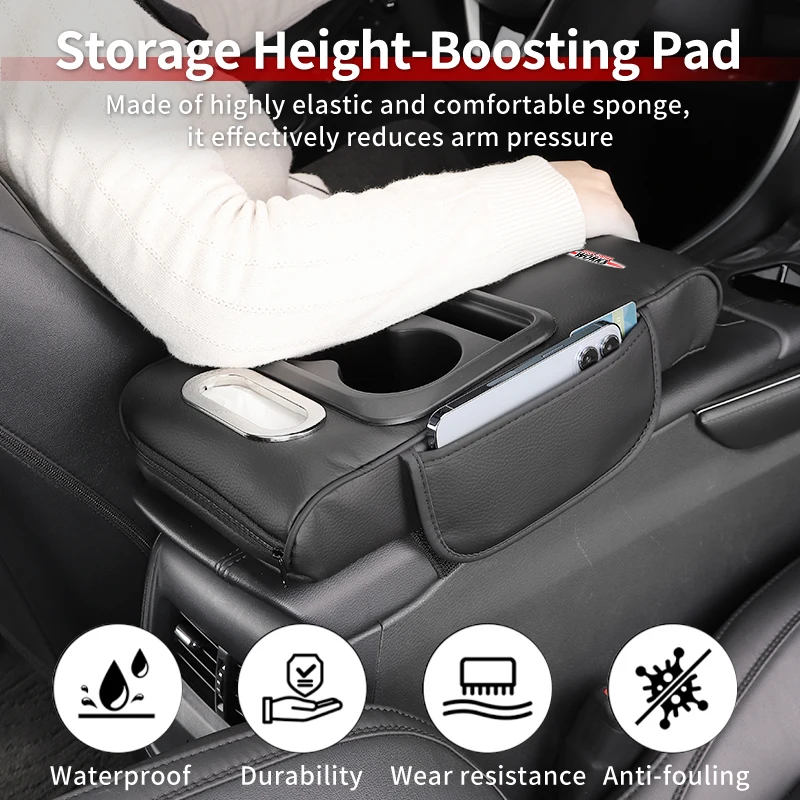 Car Armrest Box Cushion Console Storage Box Elbow Rest Pad Accessories For MINI WORKS Cooper F55 F56 R60 R59 R58 R57 R56 R55 R53 5