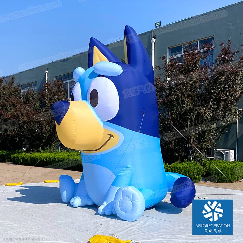 4 Meters High Sitting Position Bluey Air Model Cartoon Ip Super Large Modelling Market Amusement Park Exhibition Stage Property