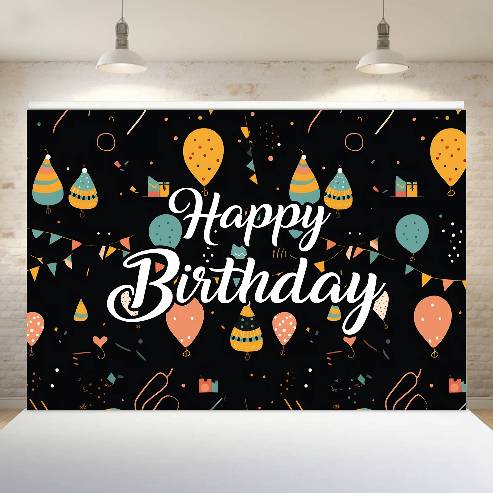 1PCS 100x150cm Happy Birthday(11) Theme Backdrop,Photography Background,Used To Gifts,Activities Or Other Party Decoration