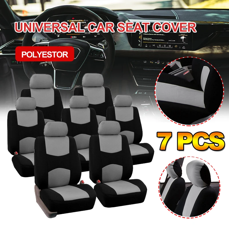 7pcs Car Seat Covers Universal-Styling For 7-Seats Car Seat Petectors For Car/Truck,for 2001 Chrysler Voyager for 307sw minivan