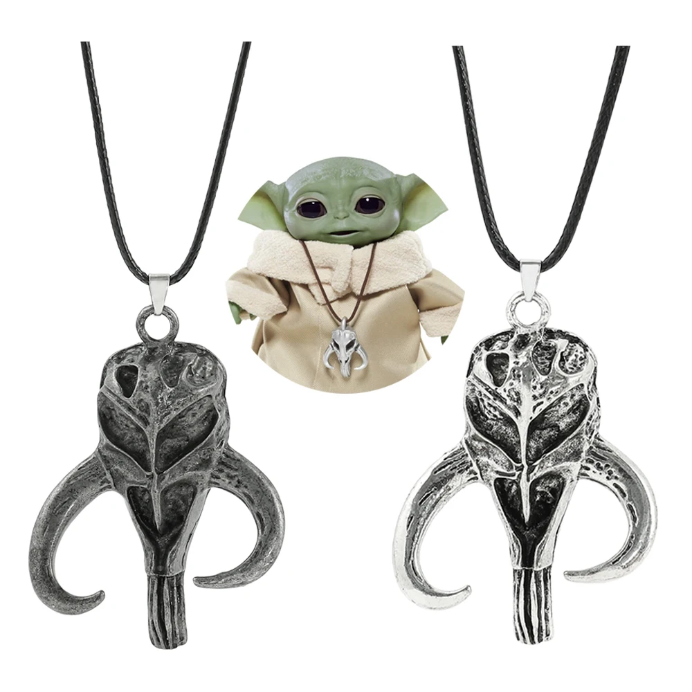 the Mandalorian Vintage Pendants Rock Punk Rope Chain Jewelry Gift for Men Friend Fashion Accessory