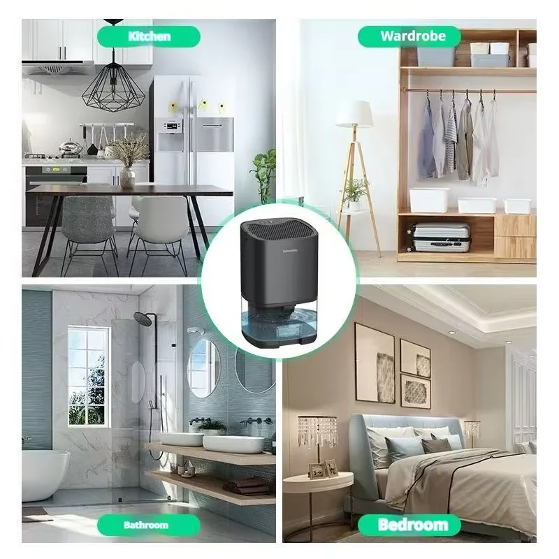 Homefish Portable Mute Air Dehumidifier Moisture Absorber Home Bedroom Office Kitchen Air Dryer Deodorizer Machine EU/US Plug