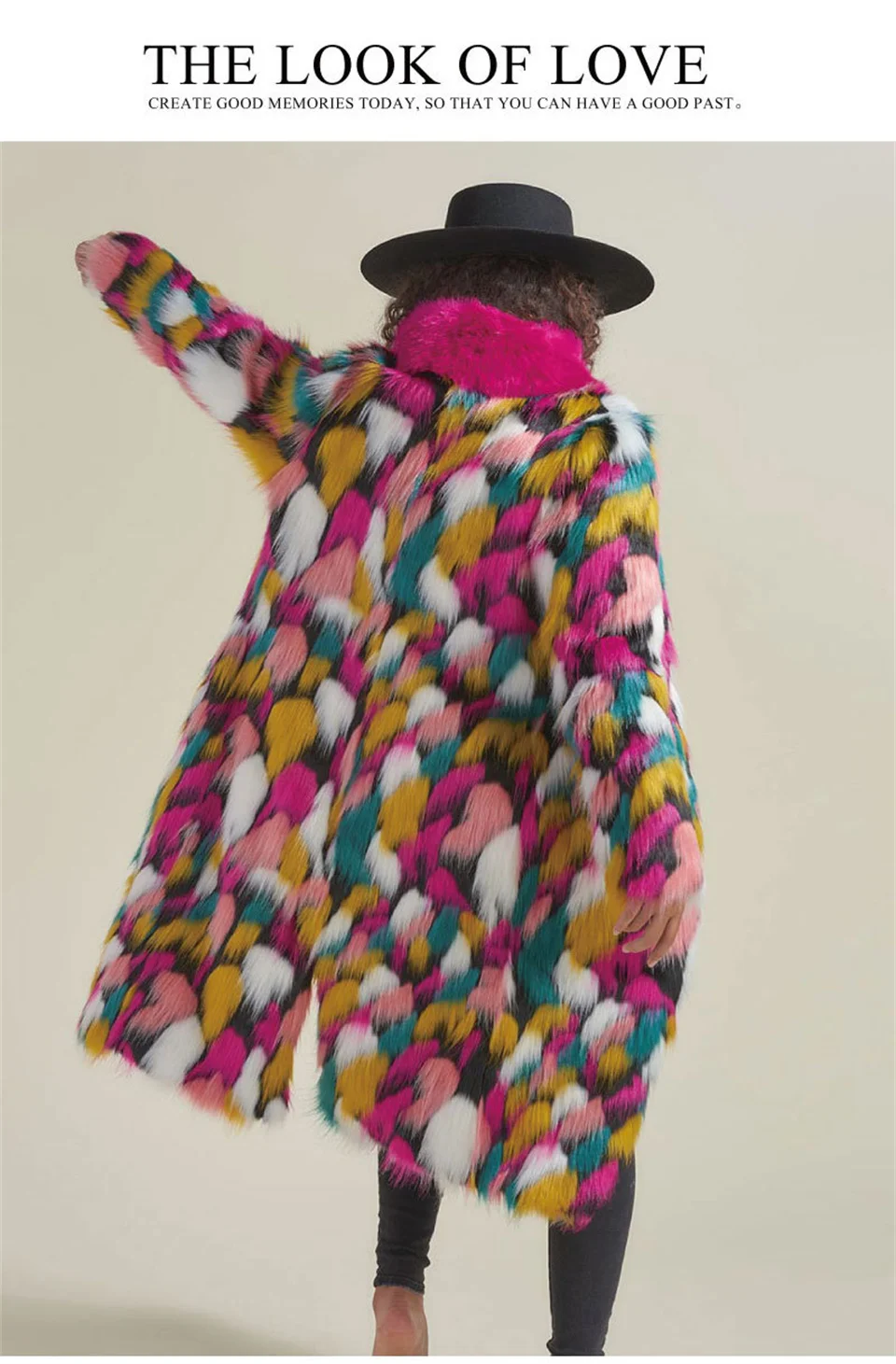 Giacca lunga colorata donna cappotto di pelliccia sintetica inverno nuova manica lunga capispalla oversize moda sciolto addensare cappotti caldi