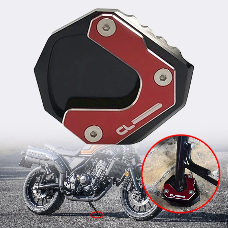 

Motorcycle CNC Accessories Side Stand Extension Plate Pad Fit For HONDA CL250 CL500 CL 250 CL 500 2023 250CL Kickstand Foot Pad