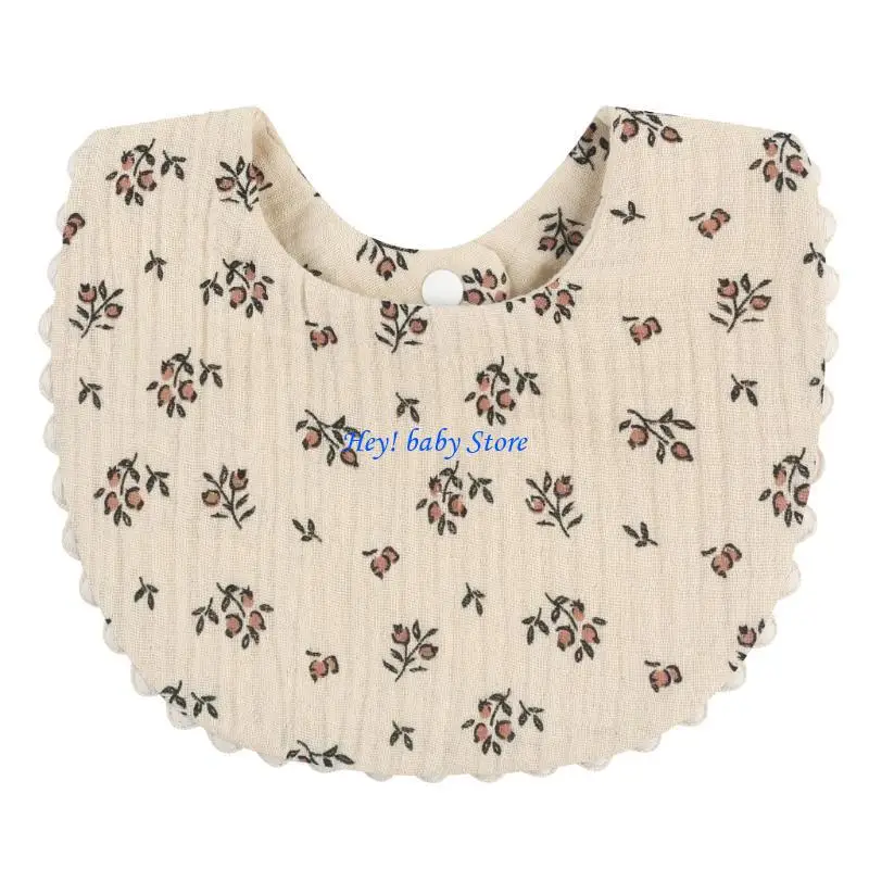 

Q1FE Newborn Towel Feeding Towel Cotton Print Towel Toddler Soft Burp Cloth