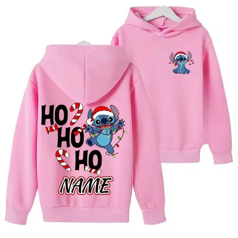 Potdemiel Honey Jar Disney Cute Stitch Christmas Series سترة عصرية ملابس دافئة للأولاد والبنات في الخريف والشتاء