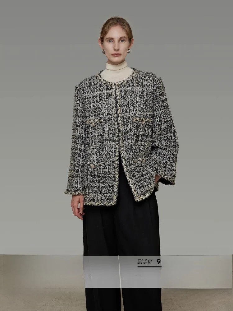 

Ретро-пальто из односторонней шерсти для женщин, свободный крой, элегантное, весна 2026, новинка, эксклюзивно онлайн, высокое качество, топ-продажи