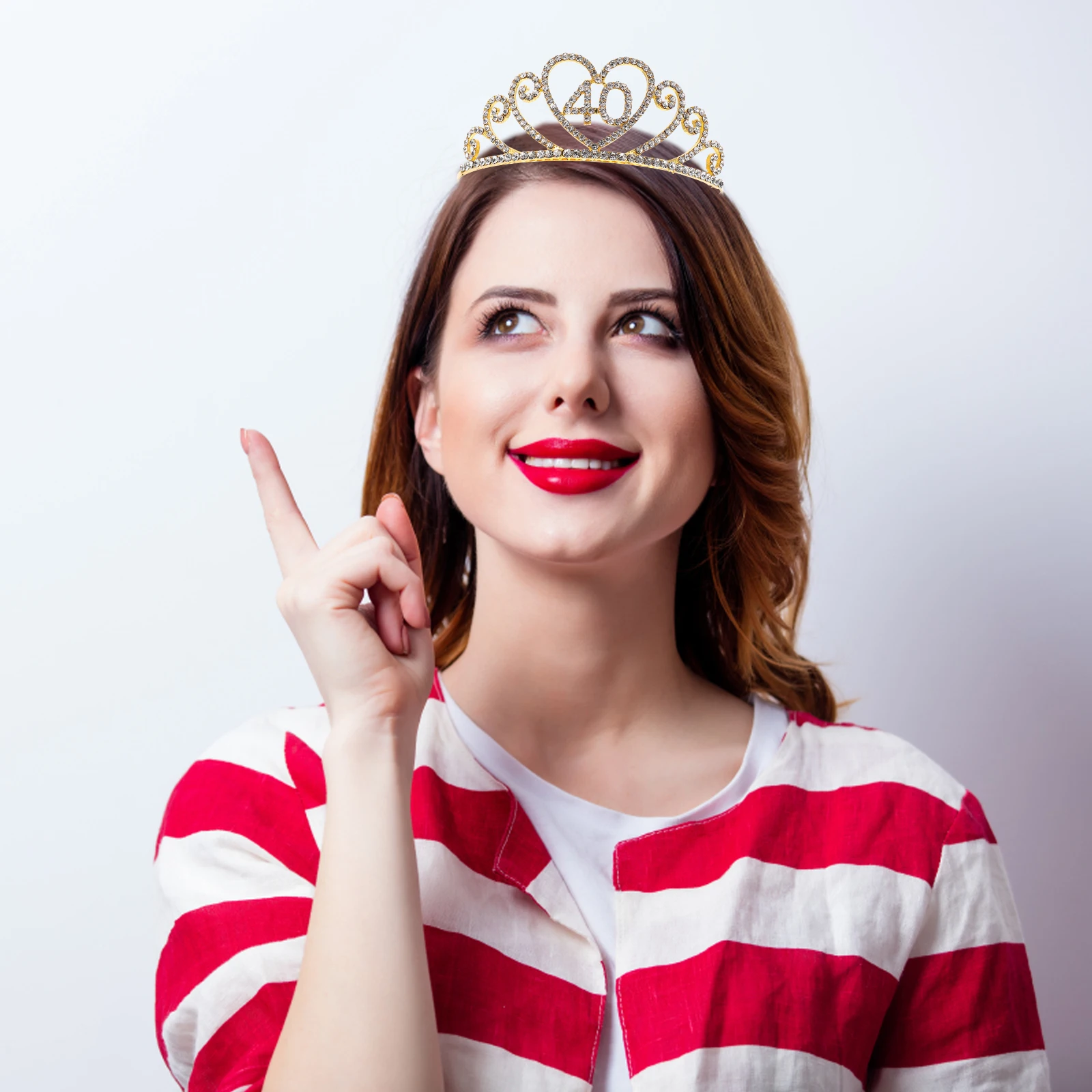 

Crown Headband Creative Alloy Birthday Tiara Party Supply Decorative Headdress The