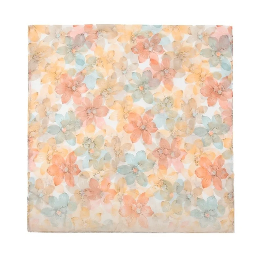 

Бандана для волос 85*180 см, мусульманский шарф с цветочным принтом, хлопковый шарф, женская шаль, защита от солнца, легкий головной платок из вуали, пляжное использование