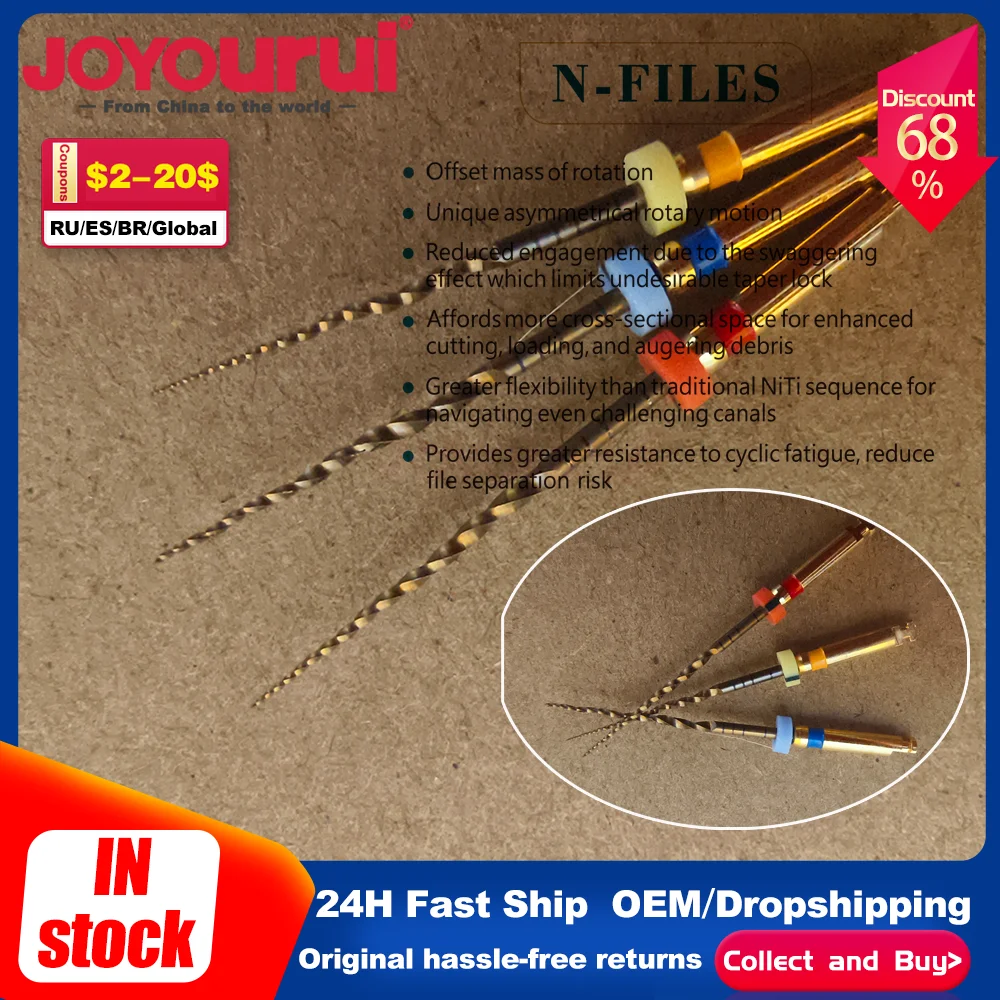 

Dental N Files Heat Activation Endo File Reciprocation NITI Needle Dentistry Endodontic Instruments Cleaning Tools dentista 25mm