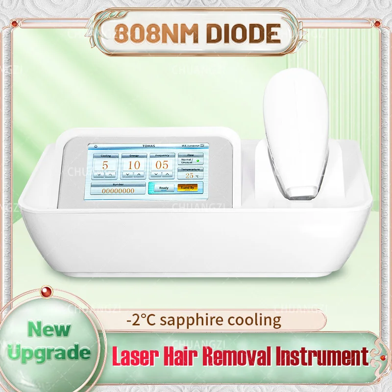 

MINI 808nm Diode Laser Hair Removal Machine Alexandrit Permanent Removal Cooling Head Painless Laser Epilator