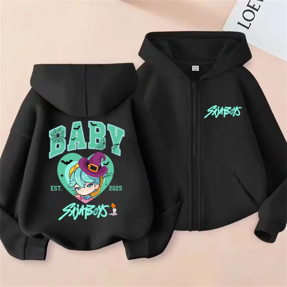 

Movie Kpop Demon Hunters Saja Boys Zipper Hoodie Men Women Clothing Fashion Trend Zip Up Jacket Male Cartoon Oversized Hoodies